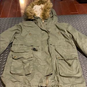Green winter jacket